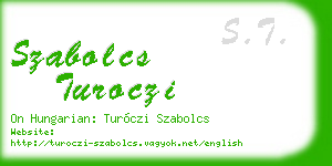 szabolcs turoczi business card